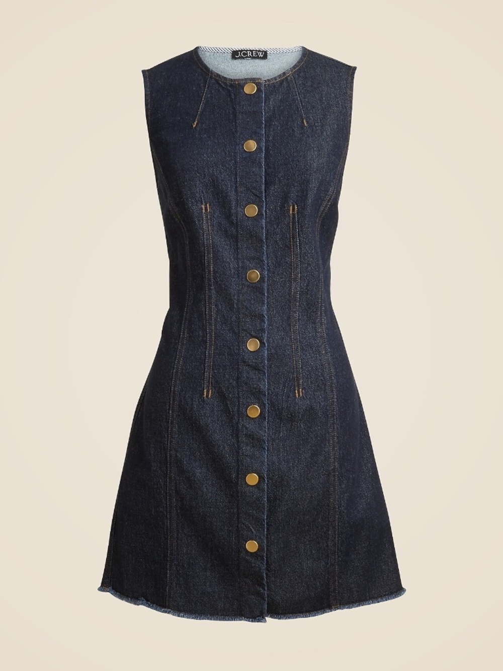 J.Crew Seamed Denim Mini Dress Rinse Wash Size 0 CI447